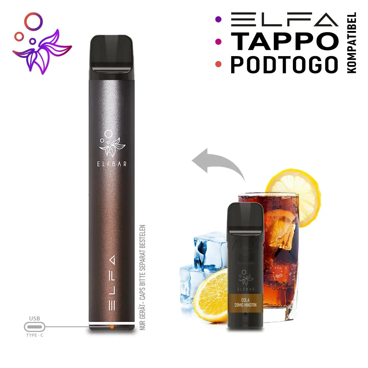 Elfbar ELFA Akku Basis 500 mAh (USB-C) - Image 11