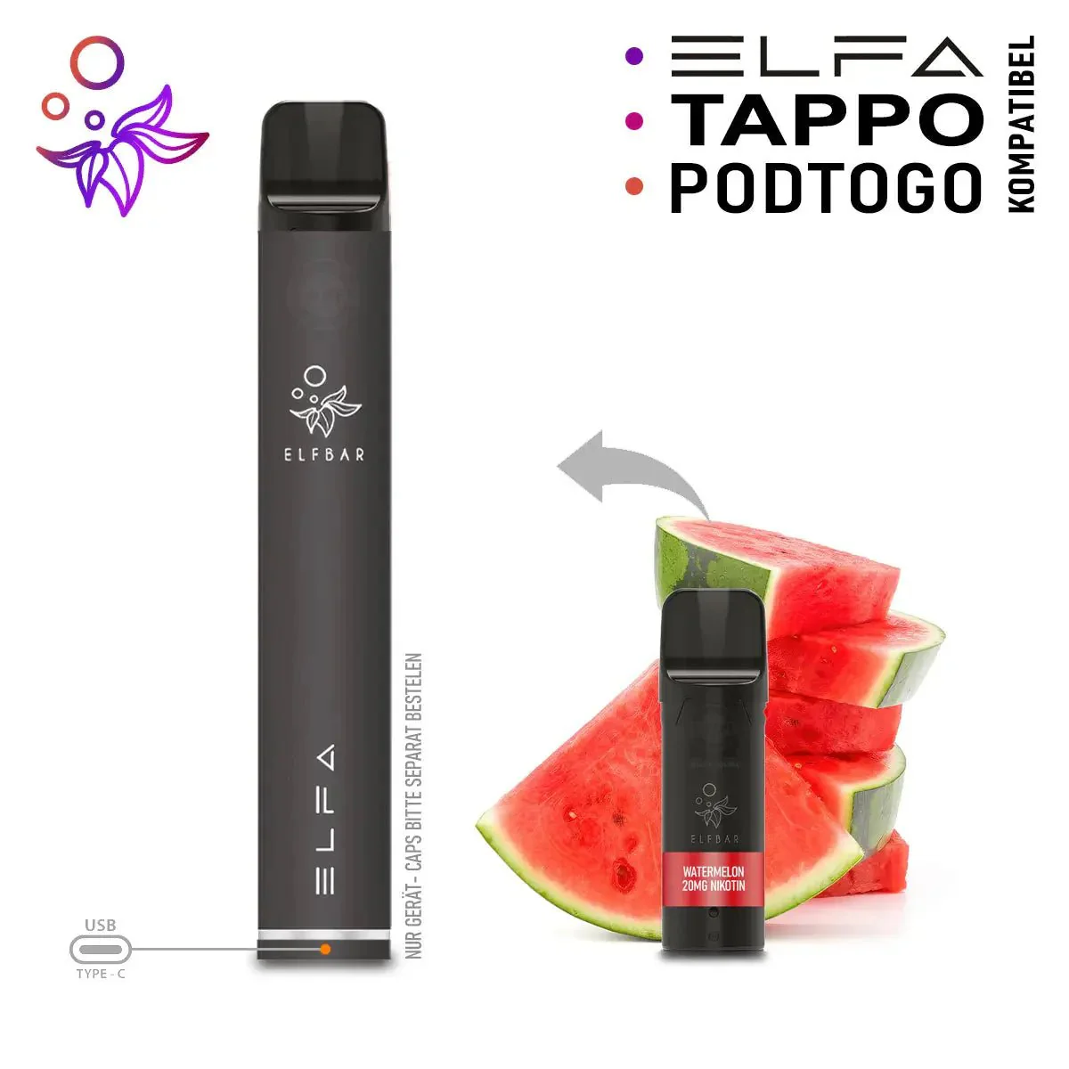 Elfbar ELFA Akku Basis 500 mAh (USB-C) - Image 12