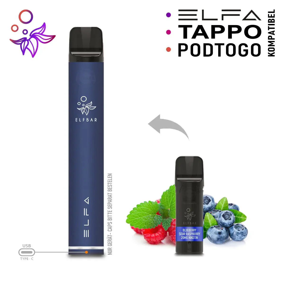 Elfbar ELFA Akku Basis 500 mAh (USB-C) - Image 19